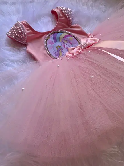 Vestido Unicórnio Infantil Fantasia