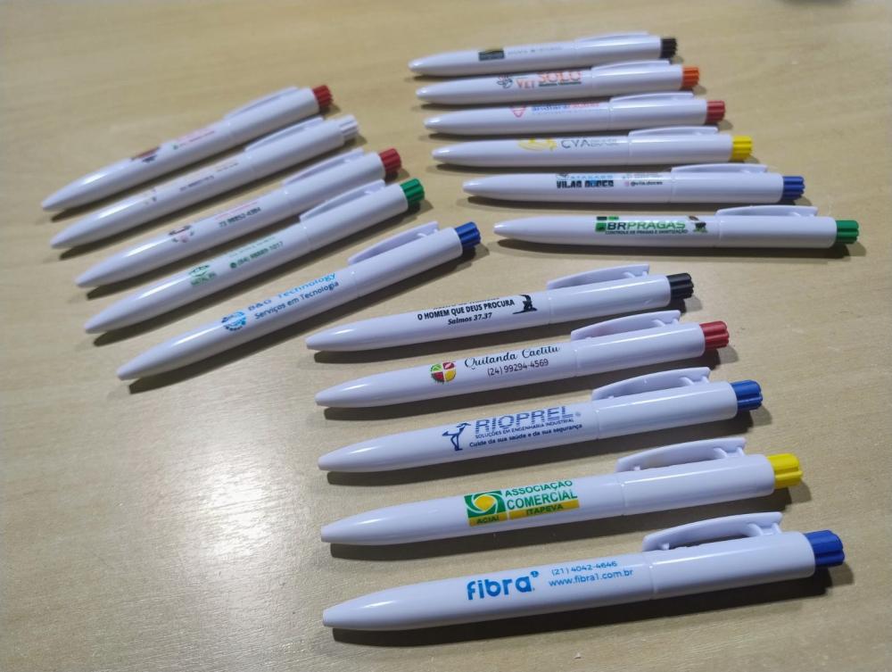 100 CANETAS  PLÁSTICAS PERSONALIZADAS COM SUA LOGO