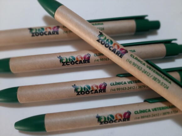 100 Canetas Ecológicas Personalizadas