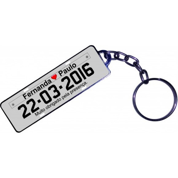 100 Lembrancinhas Casamento Placa de Carro