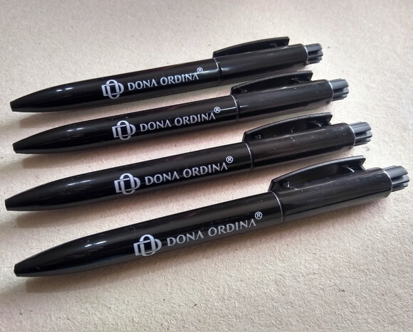 1000 Canetas Pretas Personalizadas | Impressão Digital Cor