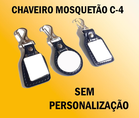 300 Chaveiros Mosquetão sem Personalização