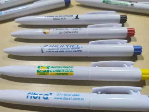 100 CANETAS  PLÁSTICAS PERSONALIZADAS COM SUA LOGO