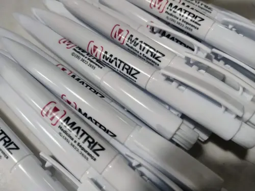 100 CANETAS  PLÁSTICAS PERSONALIZADAS COM SUA LOGO