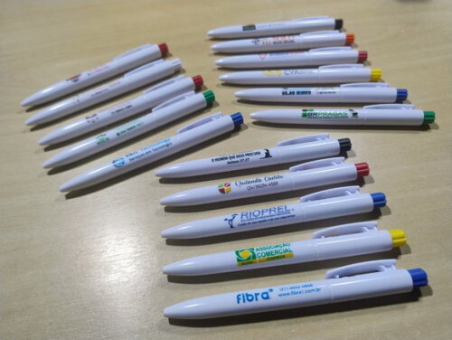 100 Canetas Personalizadas com Sua Logo