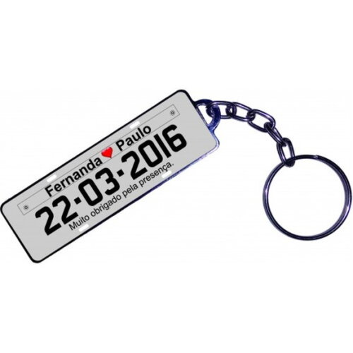 100 Lembrancinhas Casamento Placa de Carro