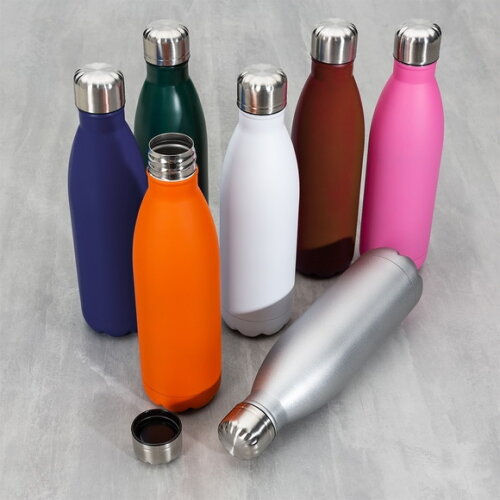 50 Garrafas 750ml em Inox com Tampa Rosqueável