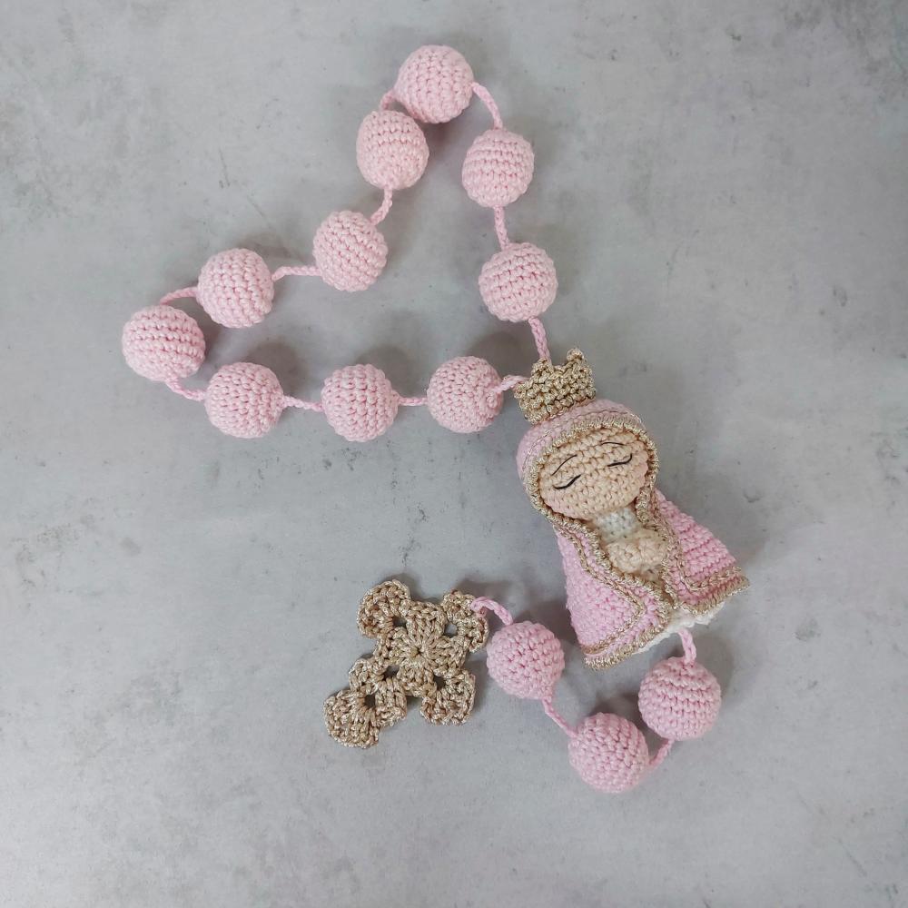 Terço de amigurumi Nossa Senhora Aparecida