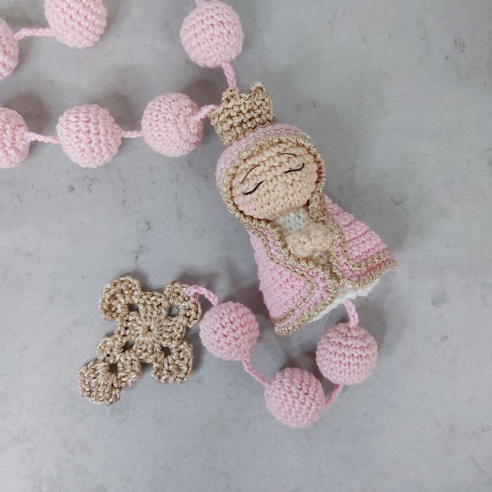 Terço de amigurumi Nossa Senhora Aparecida