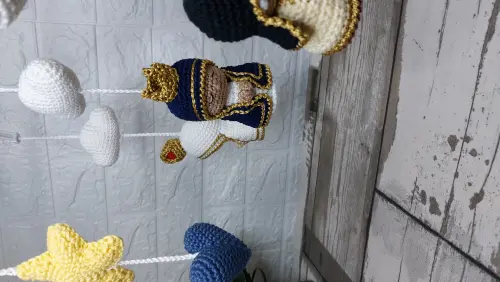 Móbile Santinha de amigurumi