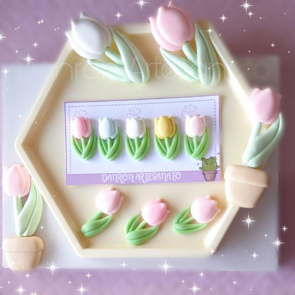 Aplique Tulipa de Biscuit