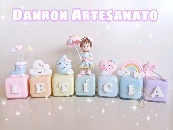 Cubo decorativo chuva de amor