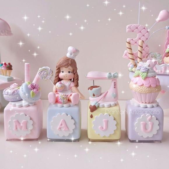 Cubo decorativo confeitaria