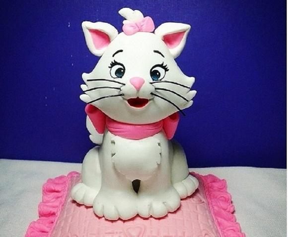 Topo de Bolo Gatinha Marie