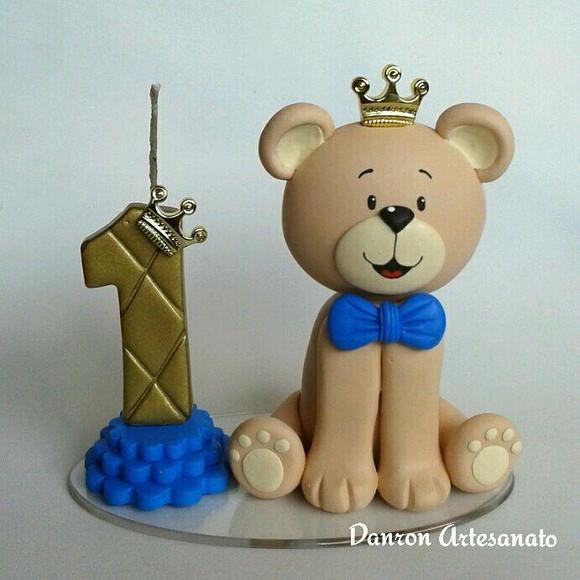 Topo de Bolo Urso Príncipe