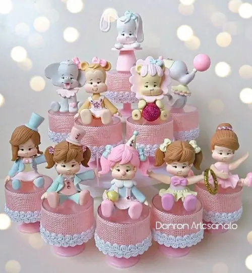 Lembrança circo rosa