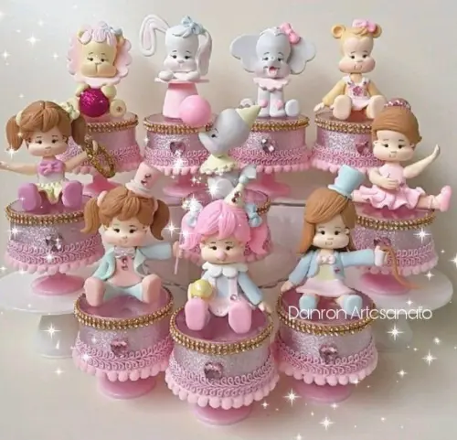 Lembrança circo rosa