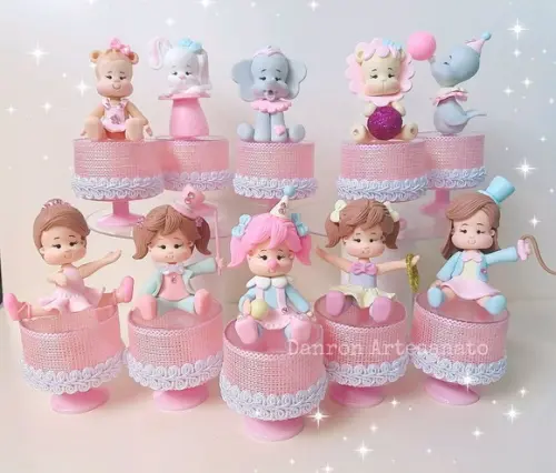 Lembrança circo rosa