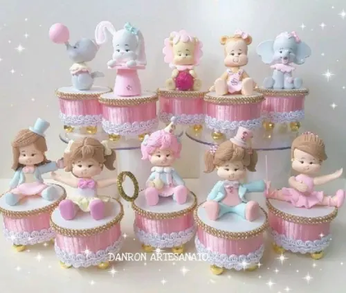 Lembrancinha Luxo Circo Rosa