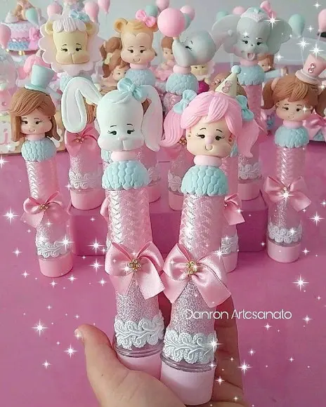 Personalizados de luxo circo rosa