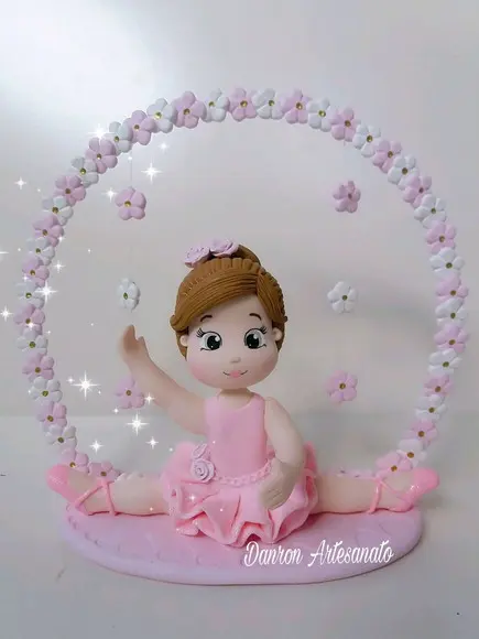 Topo de bolo bailarina