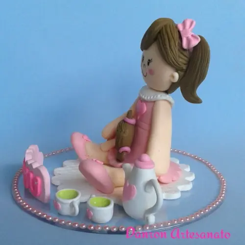 Topo de bolo boneca