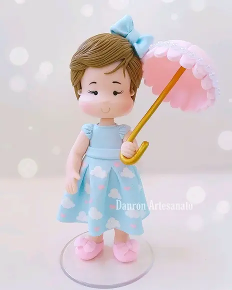 Topo de Bolo Chuva de Amor