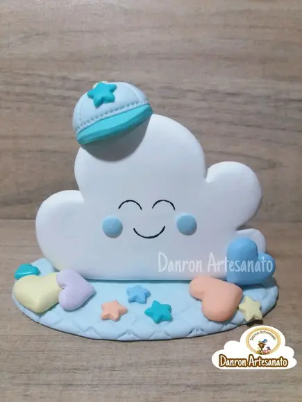 Topo de Bolo Chuva de Amor