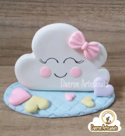 Topo de Bolo Chuva de Amor