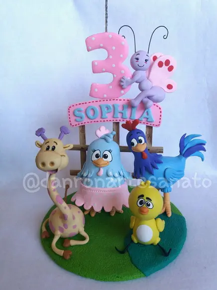 Topo de Bolo Galinha Pintadinha