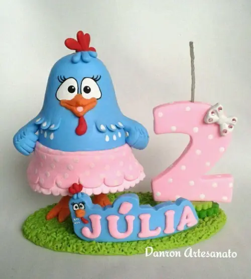 Topo de Bolo Galinha Pintadinha
