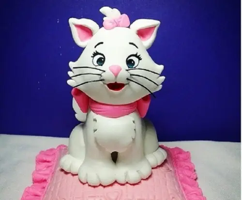 Topo de Bolo Gatinha Marie