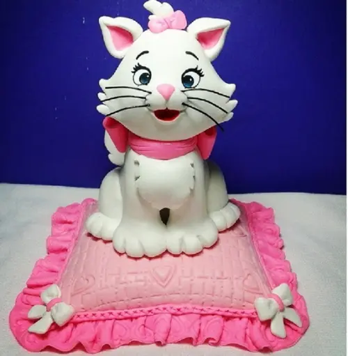 Topo de Bolo Gatinha Marie