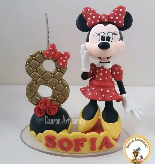 Topo de Bolo Minnie