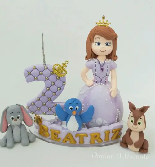 Topo de Bolo Princesa Sofia