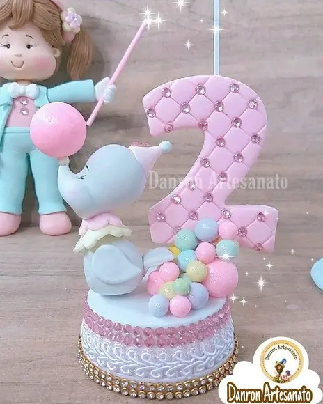 Vela circo rosa