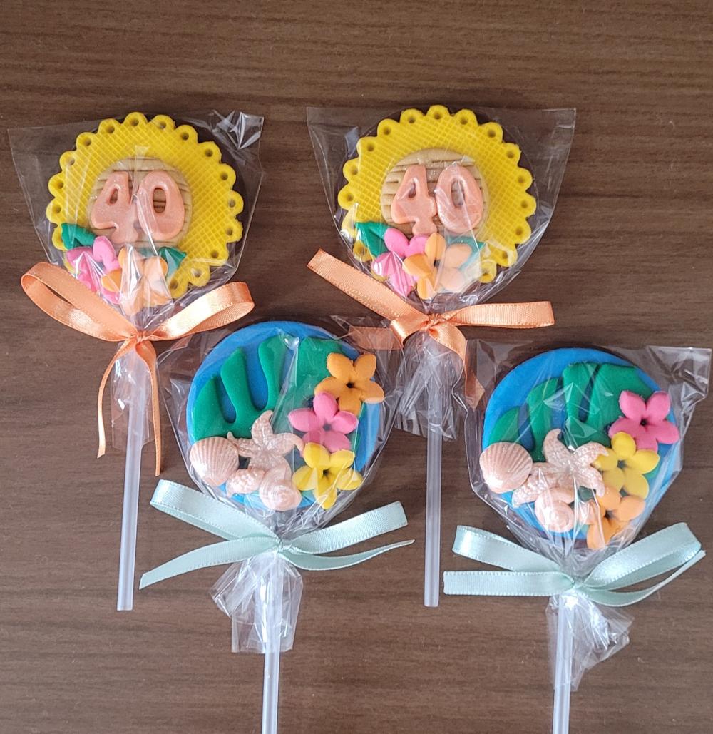 Pirulito de Chocolate Decorado Havai