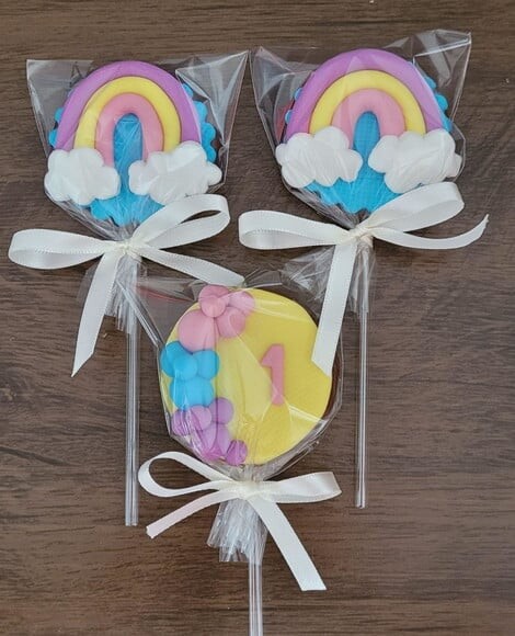 Pirulito de Chocolate - Arco-íris