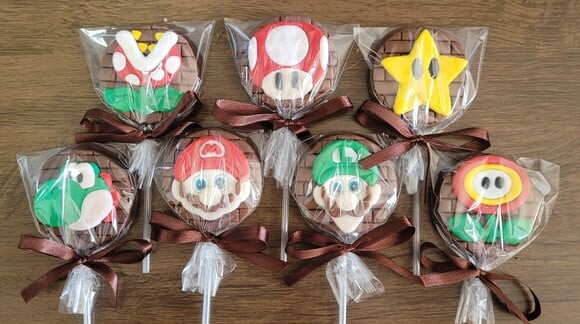 Pirulito de Chocolate - Mario Bros