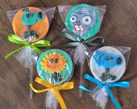 Pirulito de Chocolate - Plants Vs Zumbi