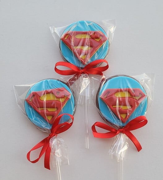 Pirulito de Chocolate - Superman Heróis