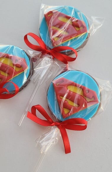Pirulito de Chocolate - Superman Heróis
