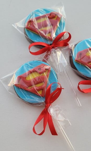Pirulito de Chocolate - Superman Heróis