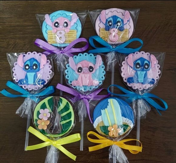 Pirulito de Chocolate - Stitch