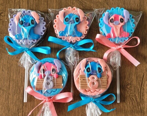 Pirulito de Chocolate - Stitch
