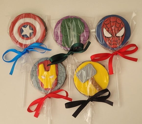 Pirulito de Chocolate - Vingadores Heróis