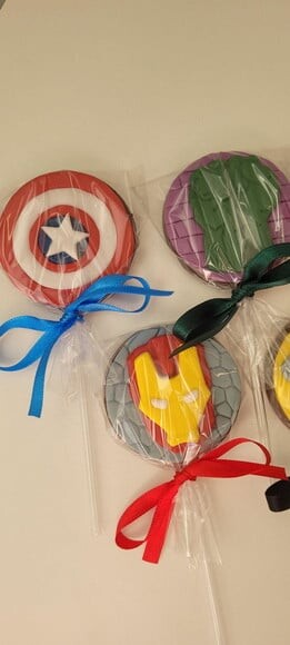 Pirulito de Chocolate - Vingadores Heróis