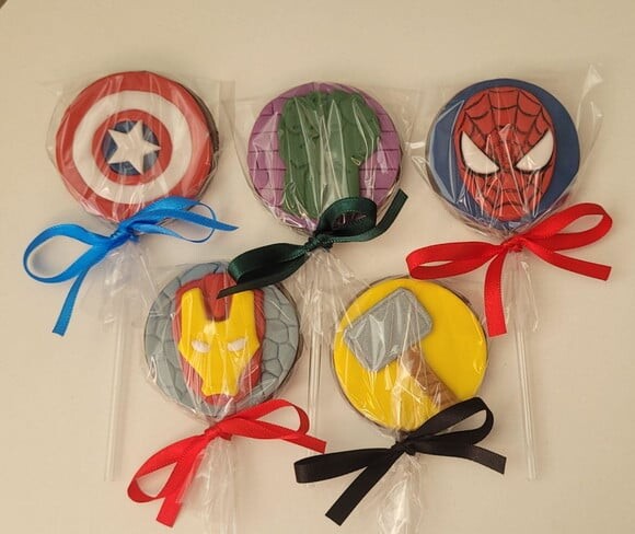 Pirulito de Chocolate - Vingadores Heróis