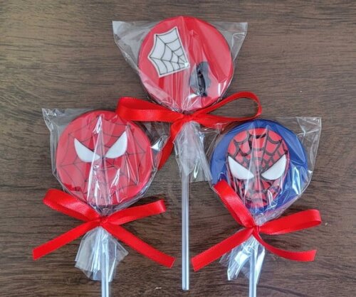 Pirulito de Chocolate - Homem Aranha