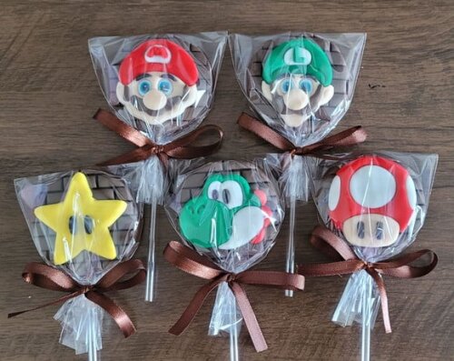 Pirulito de Chocolate - Mario Bros
